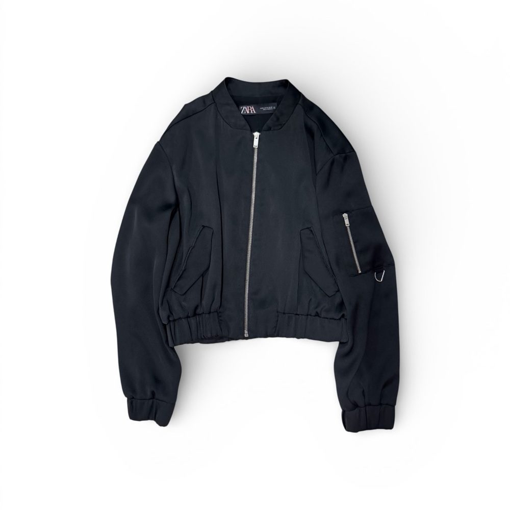 Zara Black Bomber Jacket for Women